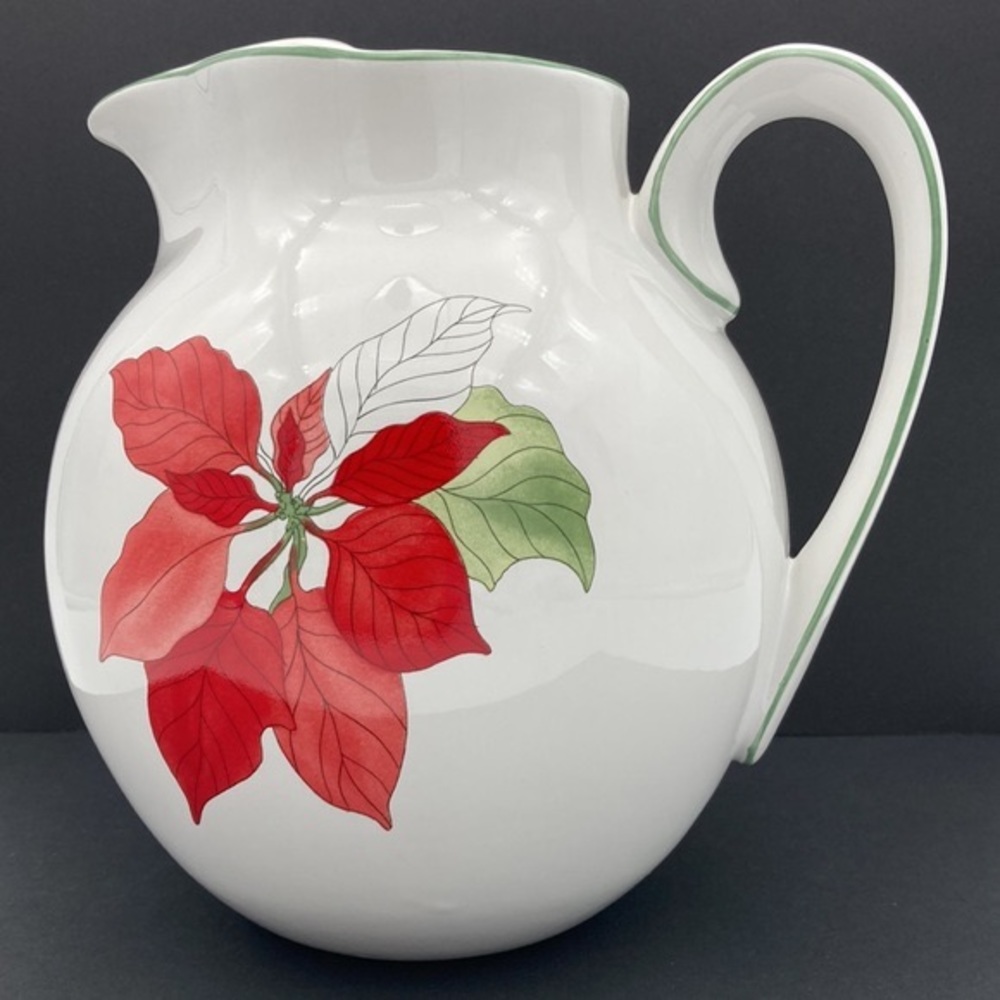 Vintage Poinsettia by Block Bernarda 64 Ounce Pitcher